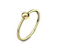 Gold Plated Silver Ball Nose Ring NSKR-62-GP